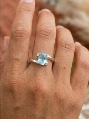 🟦SALE🟦 Vintage Taxco Mexico sterling silver blue stone ring